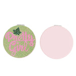 Load image into Gallery viewer, AKA Sorority Green Pretty Girl Mirror Compact
