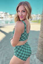 Load image into Gallery viewer, Bali Checkered Swim Top
