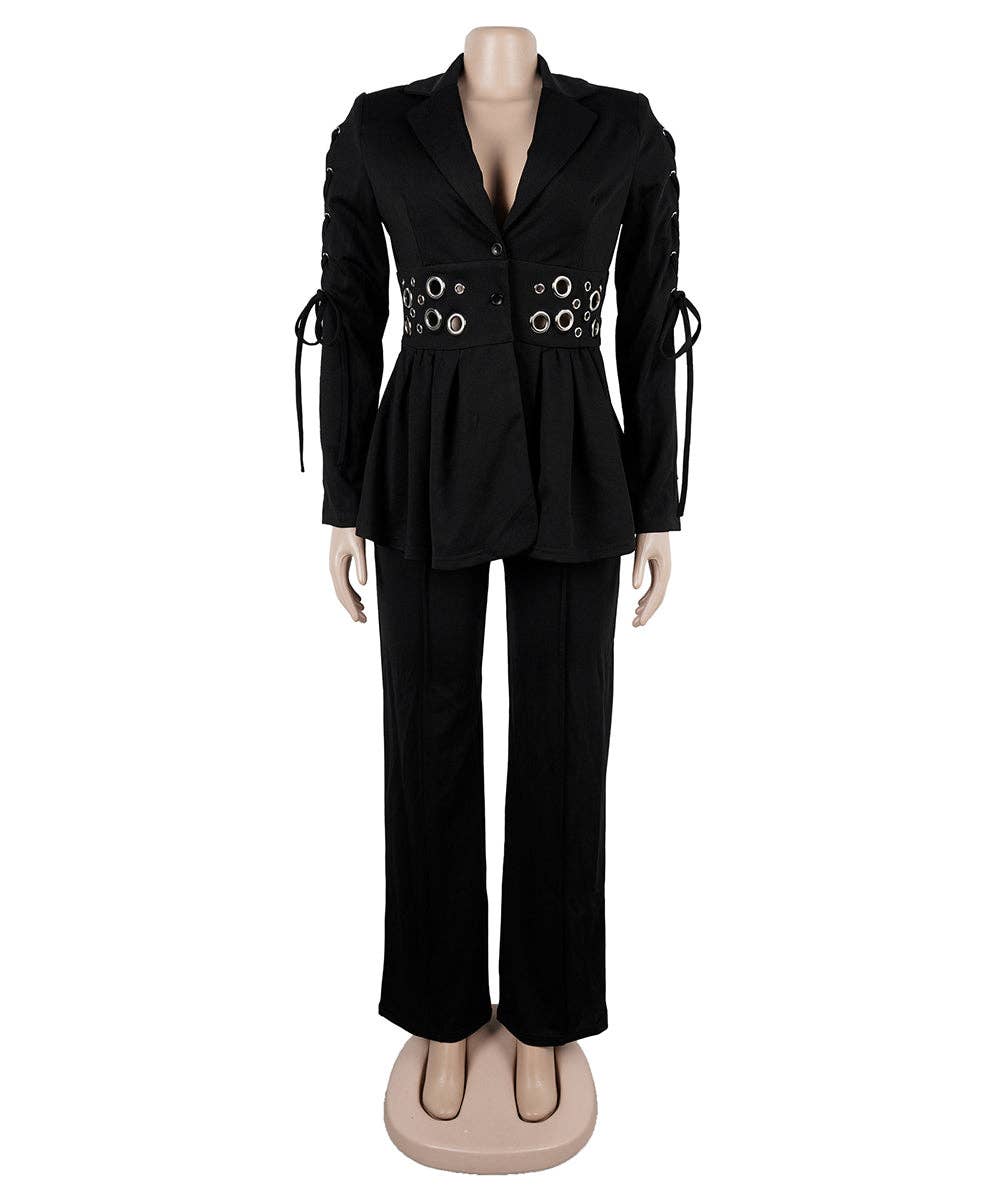 Embroidered Tie Slim Fit Suit