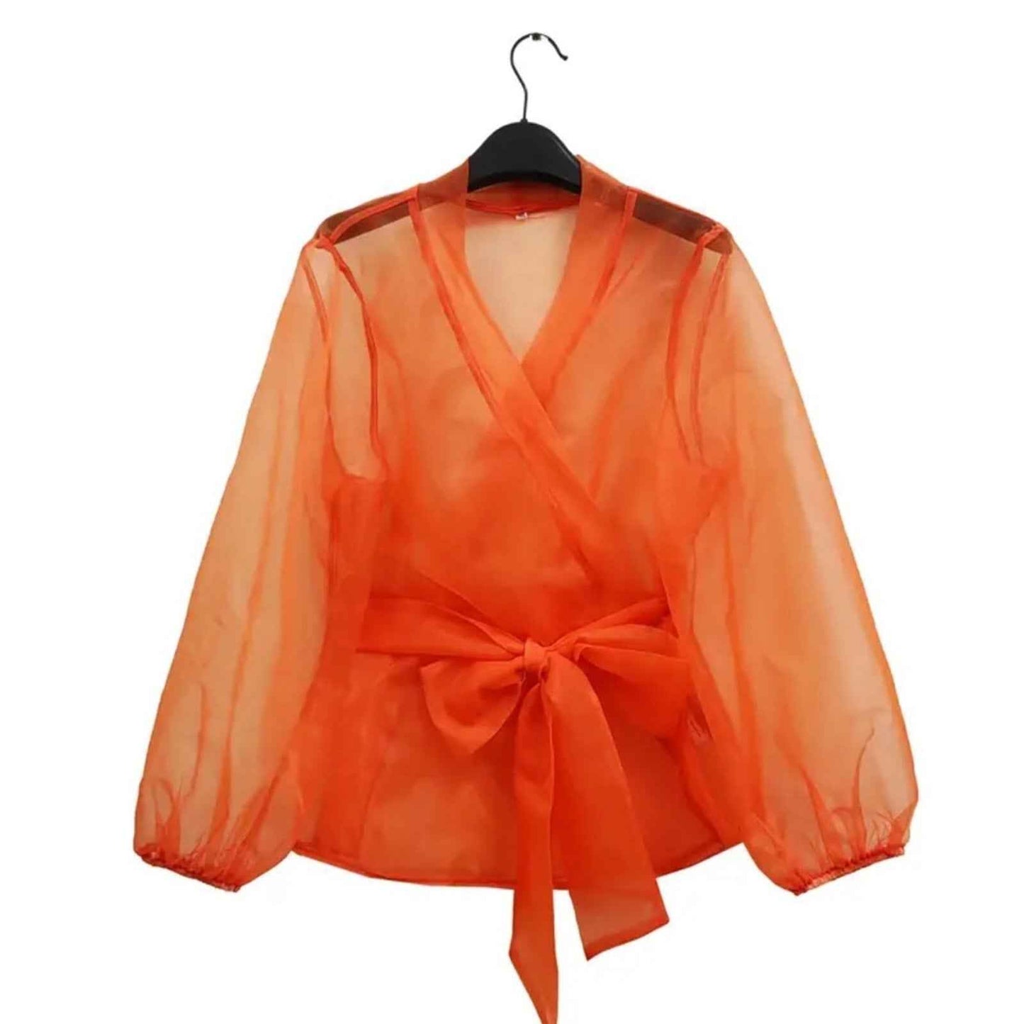 Plus Size Sheer Mesh Kimono Cardigan ORGANZA