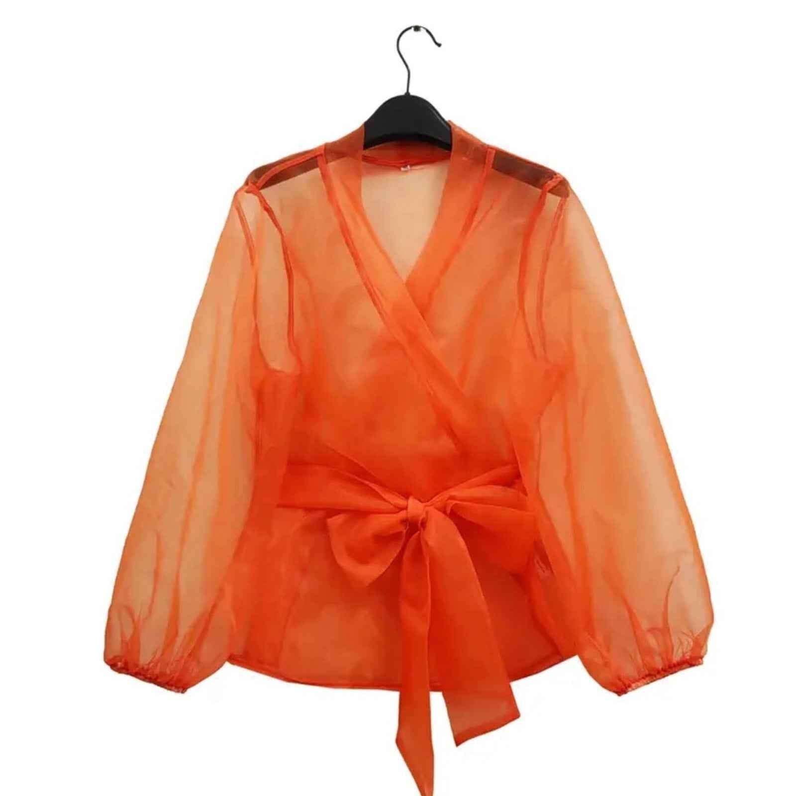 Plus Size Sheer Mesh Kimono Cardigan ORGANZA