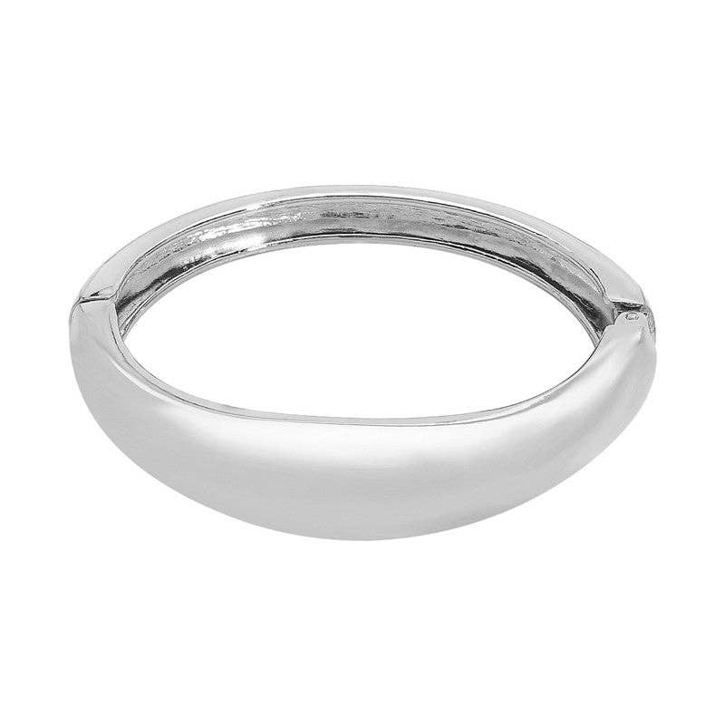 Silver ring on a white background
