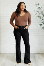 Load image into Gallery viewer, Etta High Rise Control Top Flare Jeans in Black
