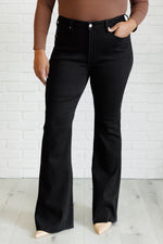 Load image into Gallery viewer, Etta High Rise Control Top Flare Jeans in Black
