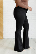 Load image into Gallery viewer, Etta High Rise Control Top Flare Jeans in Black
