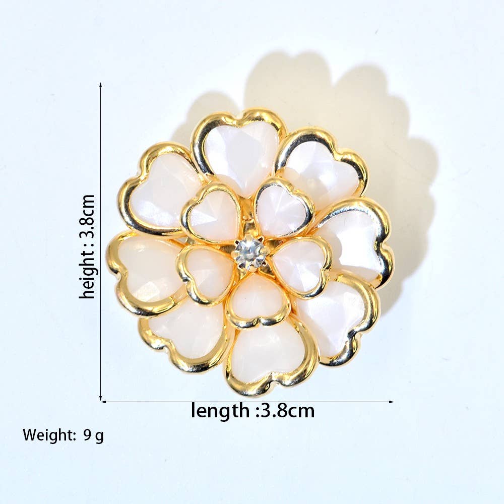 Shirt Button Covers, Buckle Drop Oil Flower Bronze