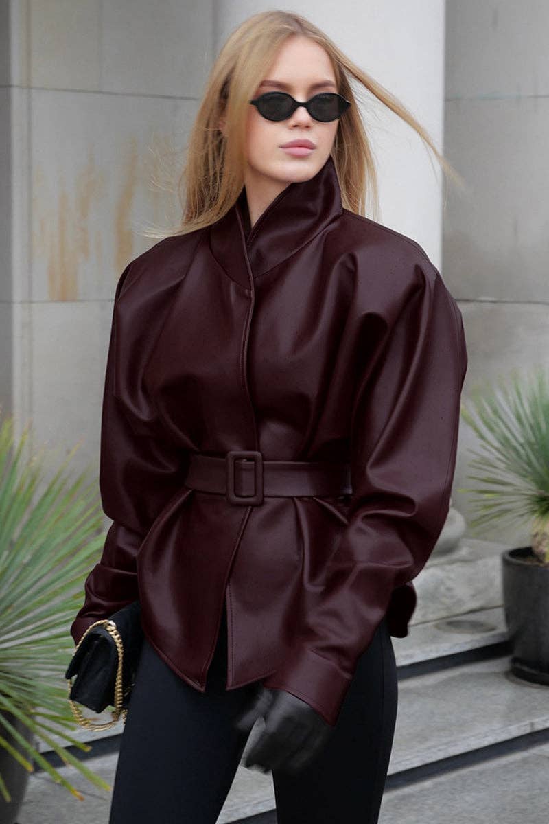 Sophisticated Belted Blazer Jacket