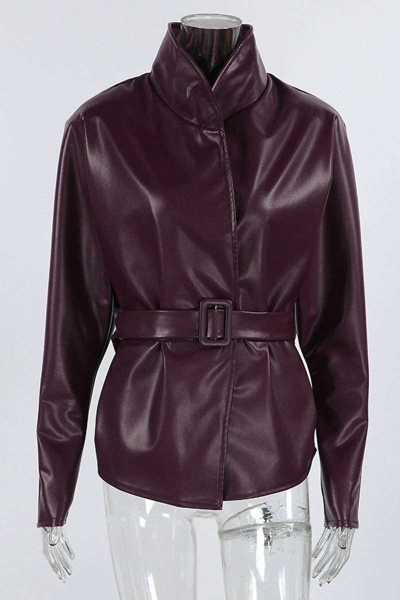 Sophisticated Belted Blazer Jacket