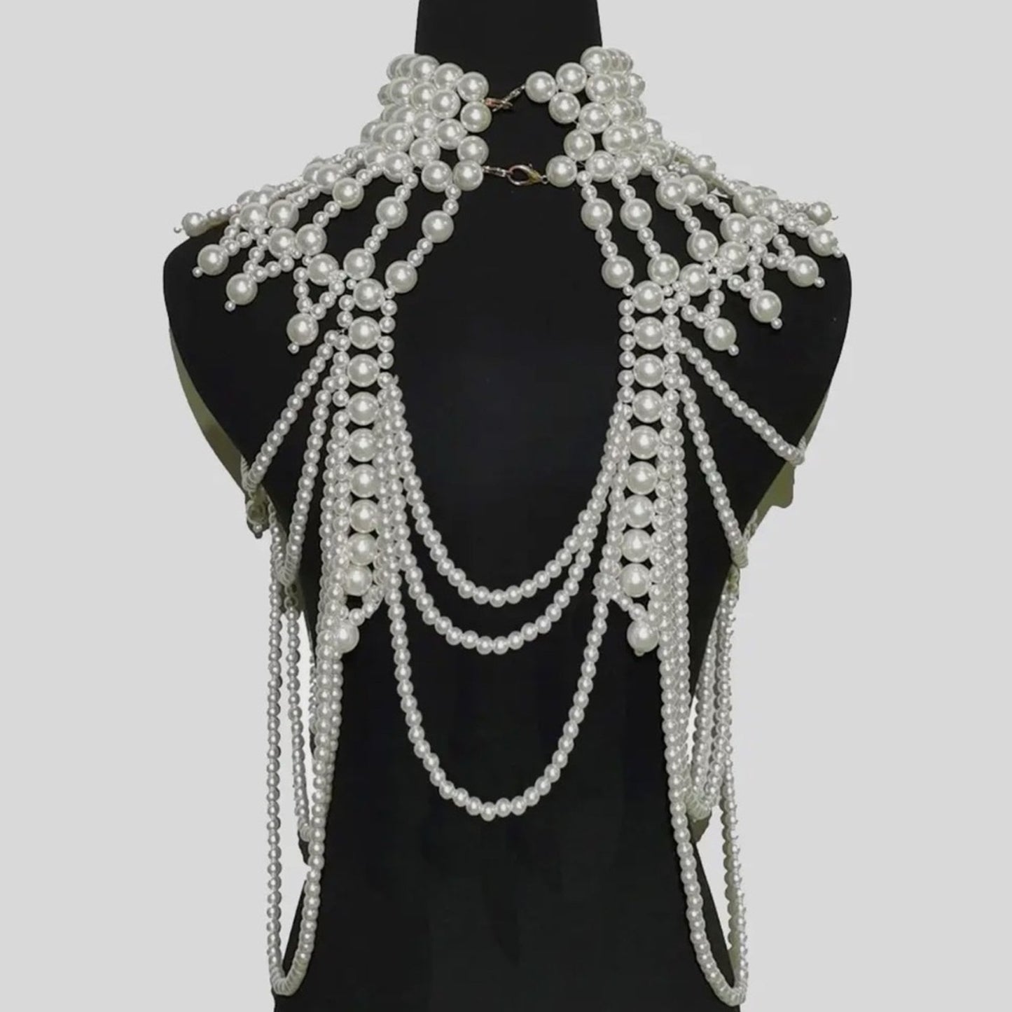 Opulence Pearl Body Chain Collar Necklace – New | Passion of Essence Boutique