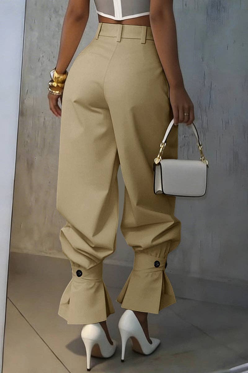 High-Waist Pleated Pants