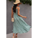 Load image into Gallery viewer, V Neck Polka Dot Sleeveless Dress
