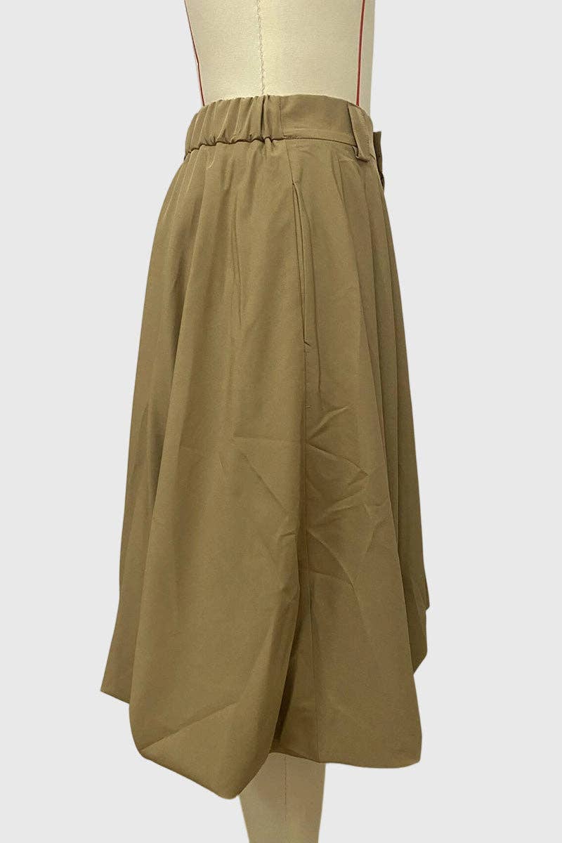 Pleated High-Waist Casual Pants