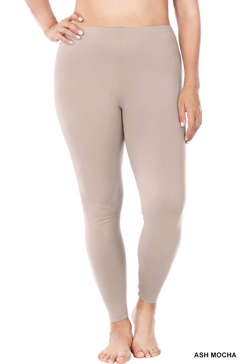 ...._ Plus Microfiber Full Length Leggings