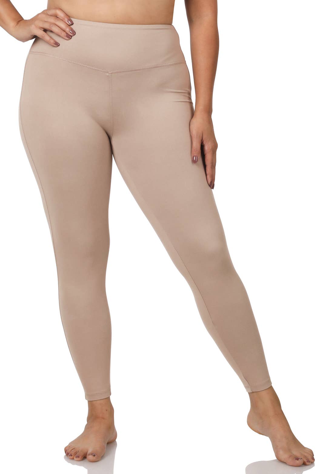 Plus Size Brushed Microfiber Full Length Leggings