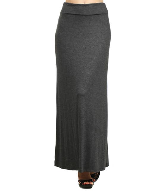 Flowing Stretch Rayon Maxi Skirt - Comfortable Everyday & Casual Wear