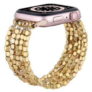 Polished Beaded Stretch Elastic Apple Watch Band