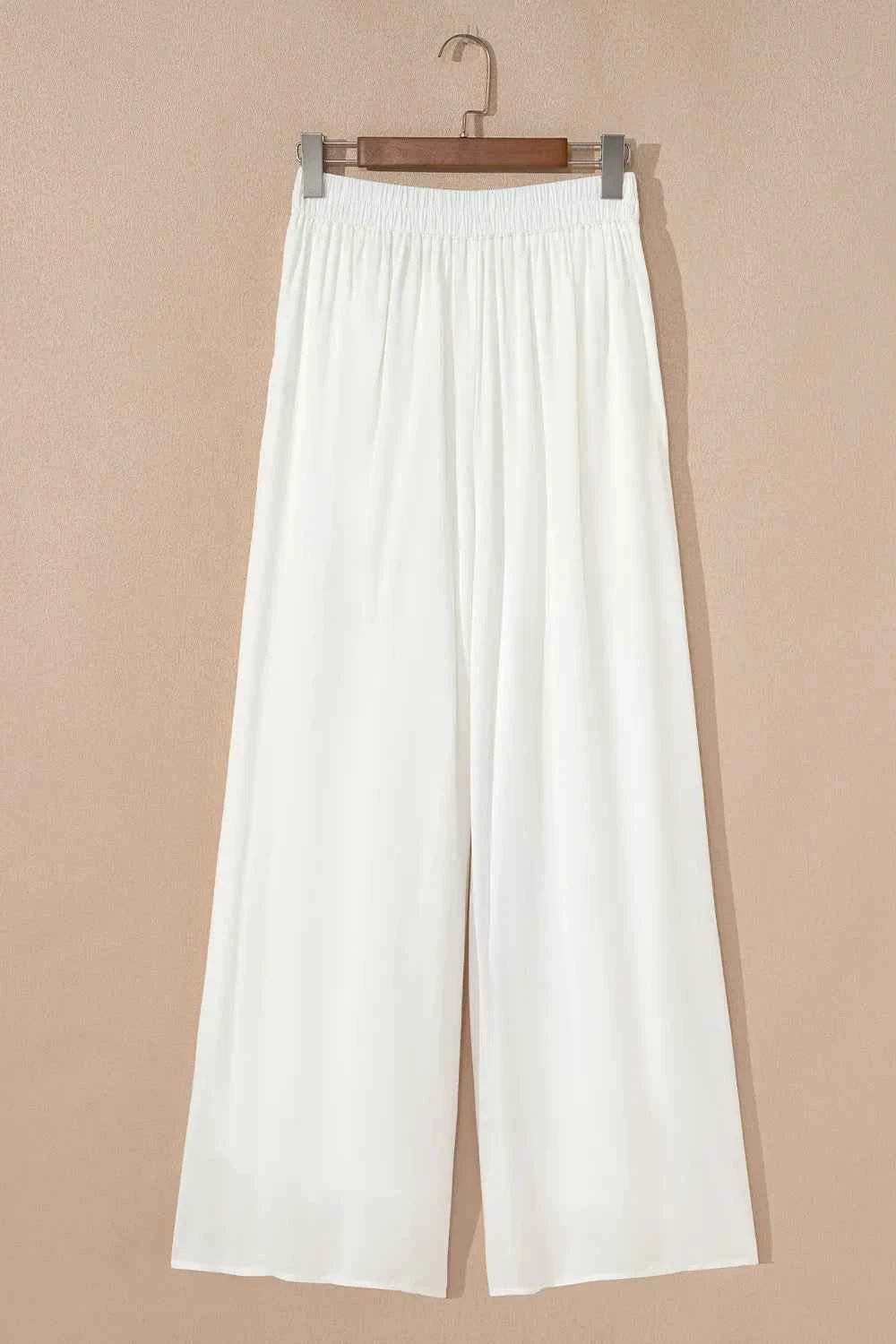Flowy Wide Leg Pants with Drawstring Waist