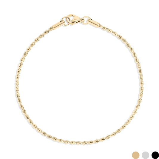 Gold bracelet on a white background