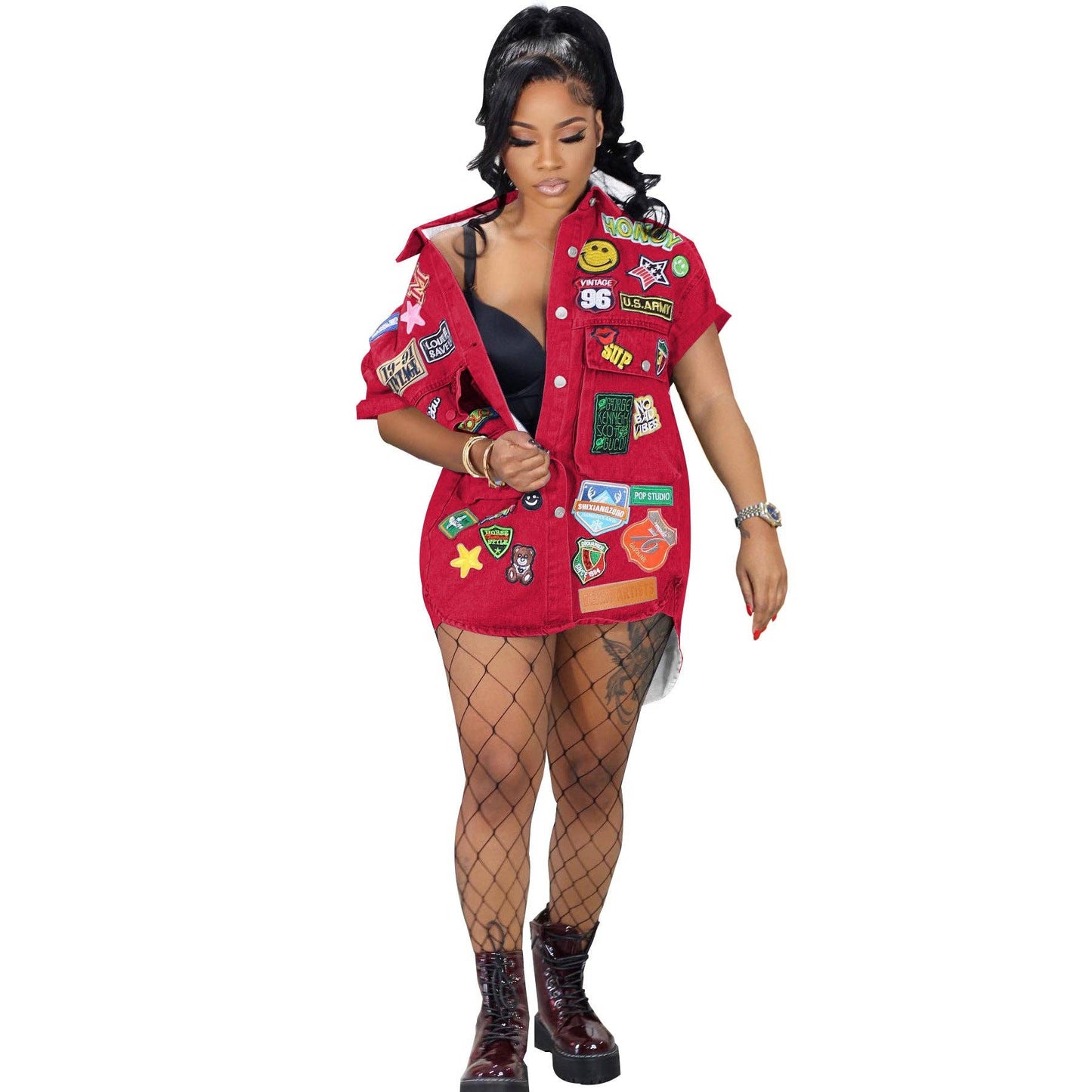 MB FASHION Sublimation Print Button-Up Short-Sleeve 8386LY