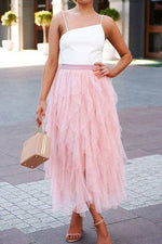 Load image into Gallery viewer, A-line Long Tulle Skirts
