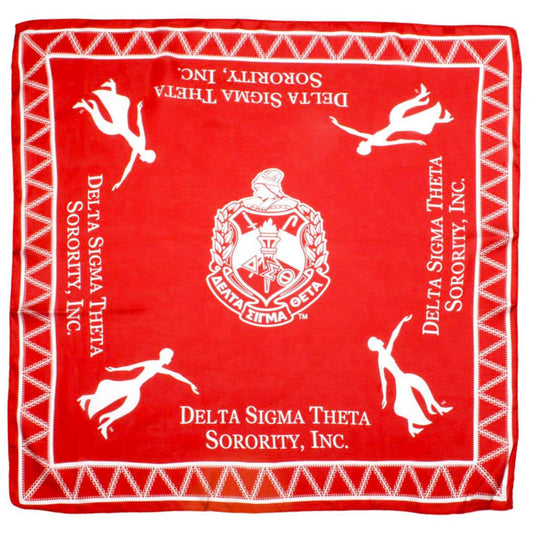 Delta Sigma Theta Sorority Lady Fortitude Red Square Scarf