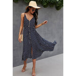 Load image into Gallery viewer, V Neck Polka Dot Sleeveless Dress
