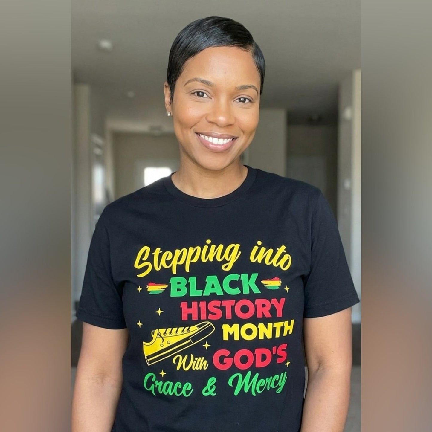 Stepping into my Black History Month Graphic T-Shirt