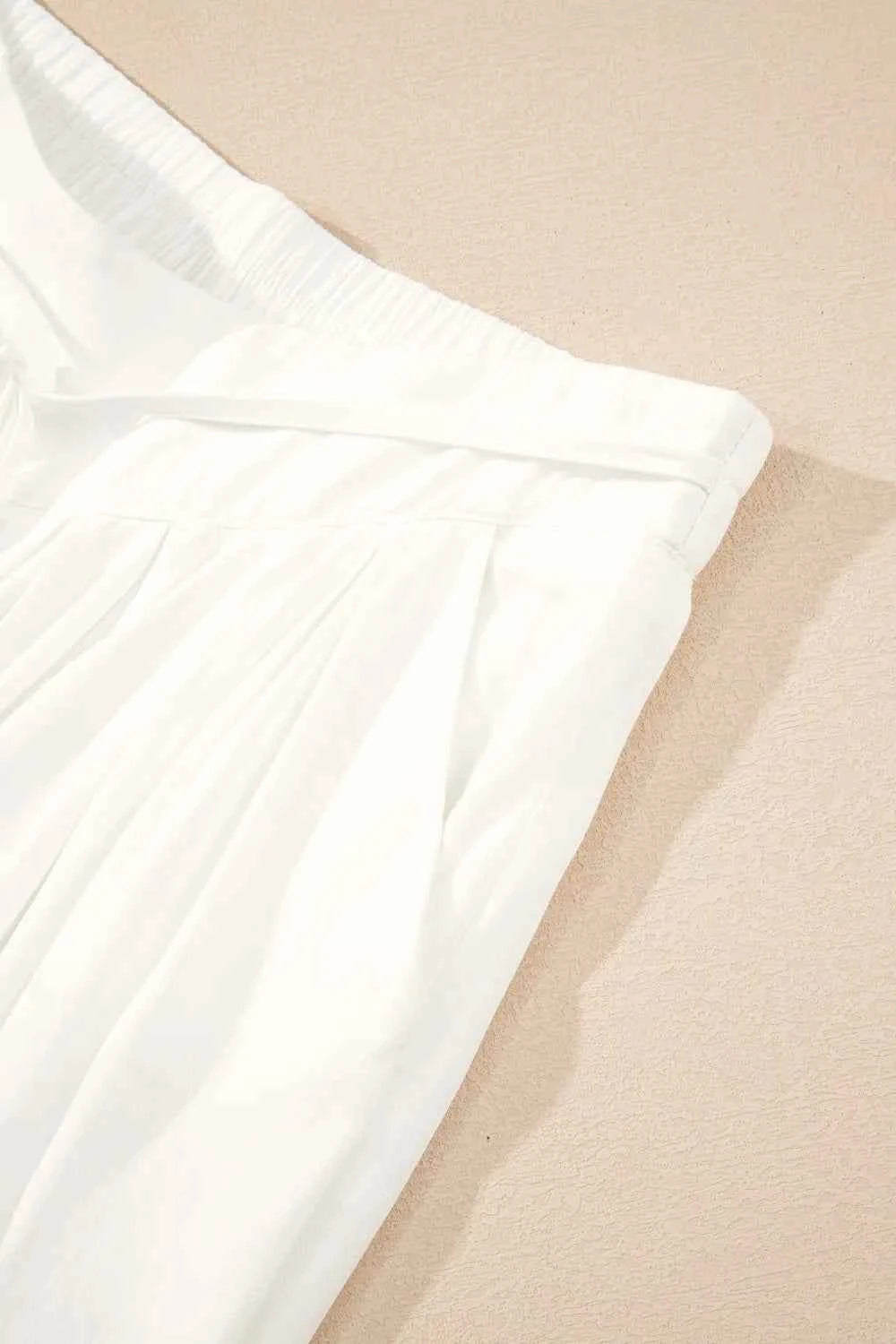 Flowy Wide Leg Pants with Drawstring Waist