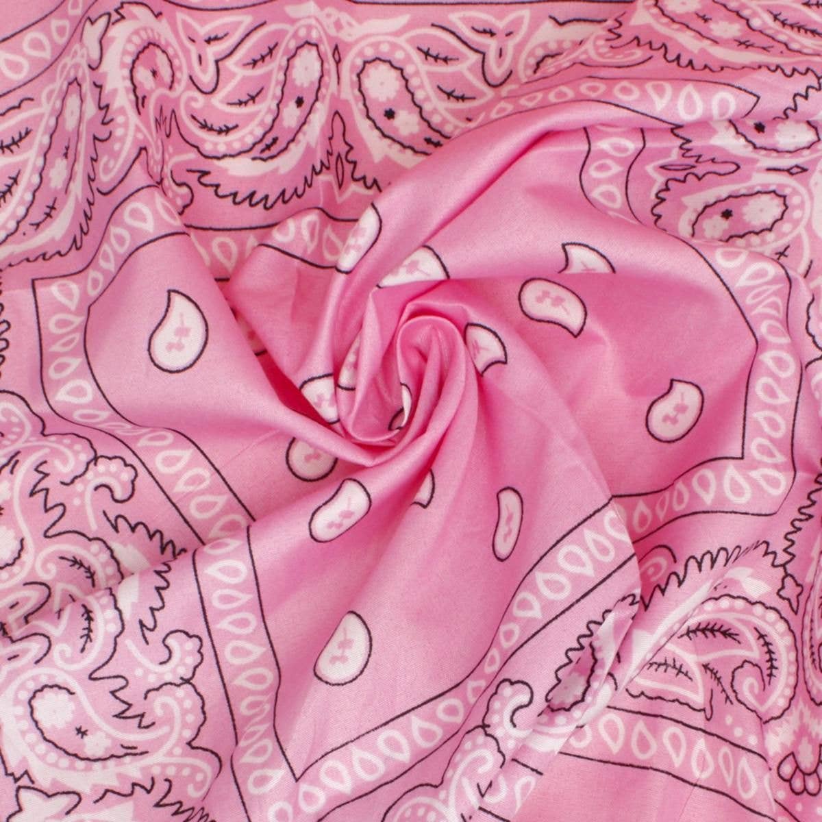 AKA Pink & White Bandana Bling Fringe Scarf Necklace