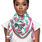 Load image into Gallery viewer, AKA Sorority Leopard Print Square Scarf for Women
