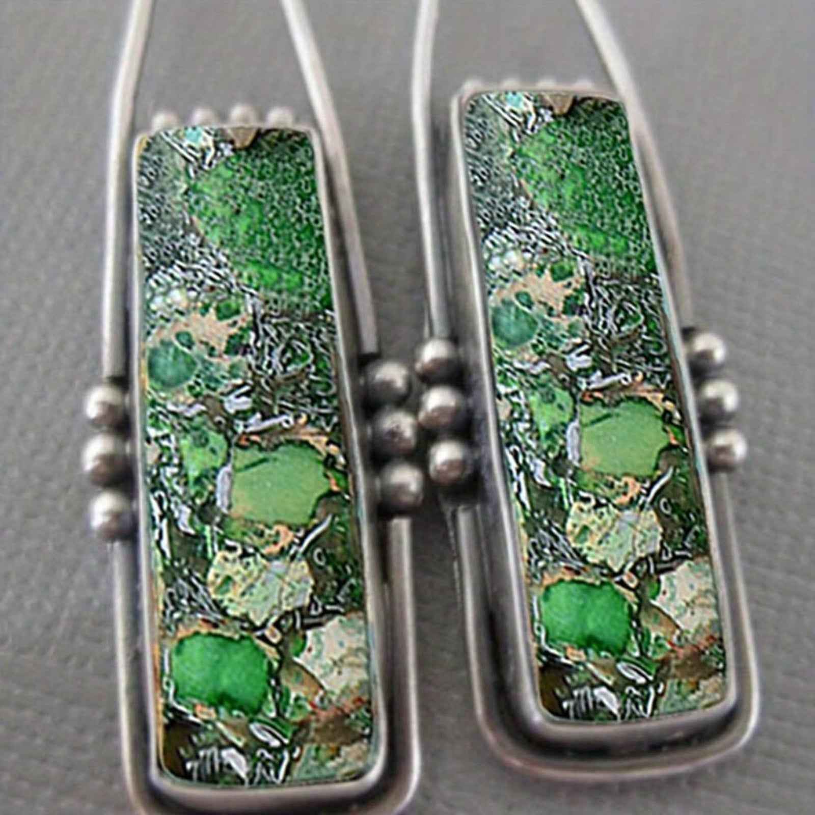 Retro Bohemian Geometric Dangle Earrings