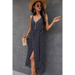 Load image into Gallery viewer, V Neck Polka Dot Sleeveless Dress
