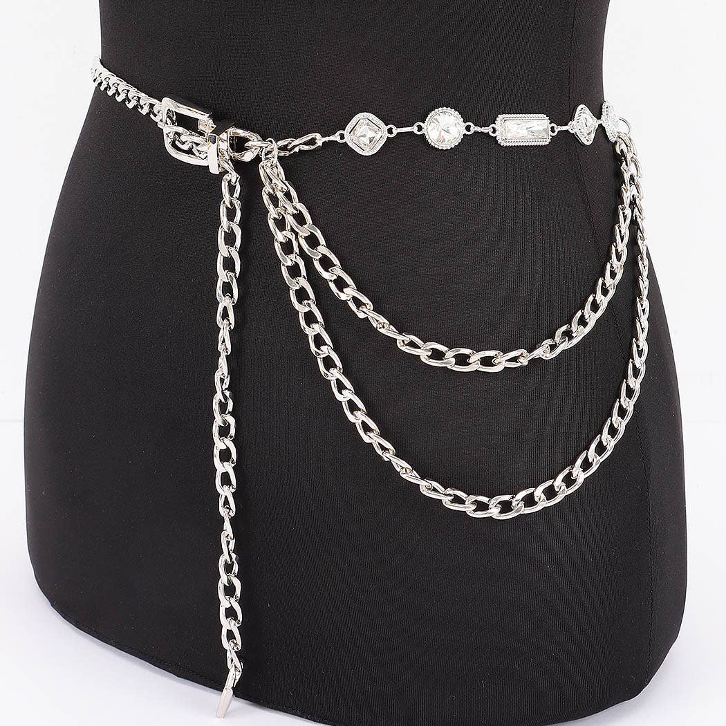 Rhinestone Chain Belt