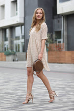 Load image into Gallery viewer, Swiss Dot Babydoll V Neck Dress
