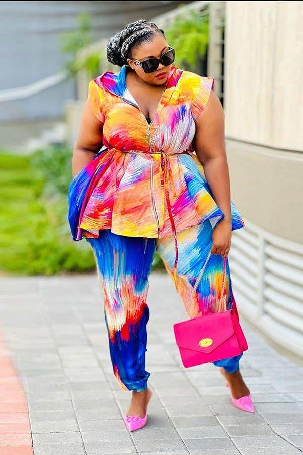 Printed Hoodie Two-Piece Set