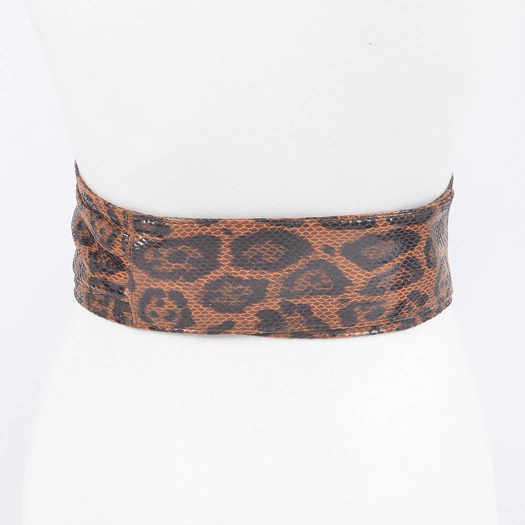 Faux Leo Kimono Belt