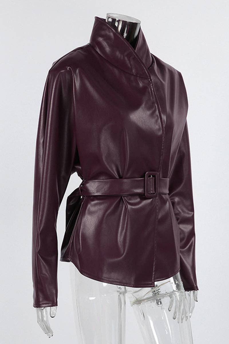 Sophisticated Belted Blazer Jacket
