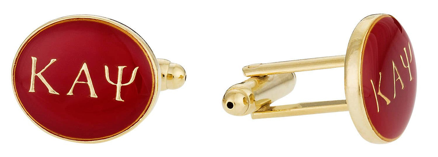 Kappa Alpha Psi Red Gold Cufflinks