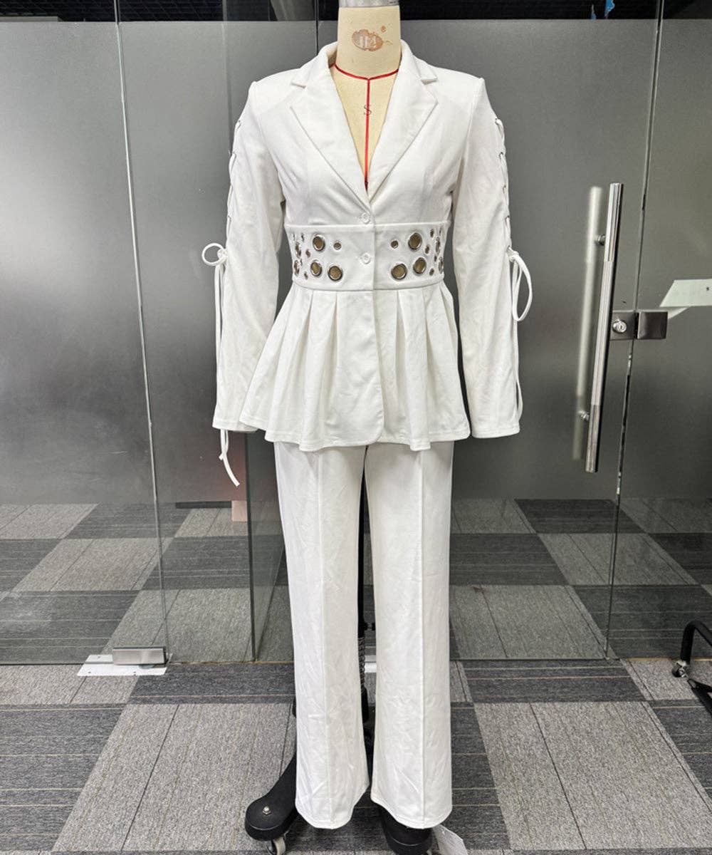Embroidered Tie Slim Fit Suit