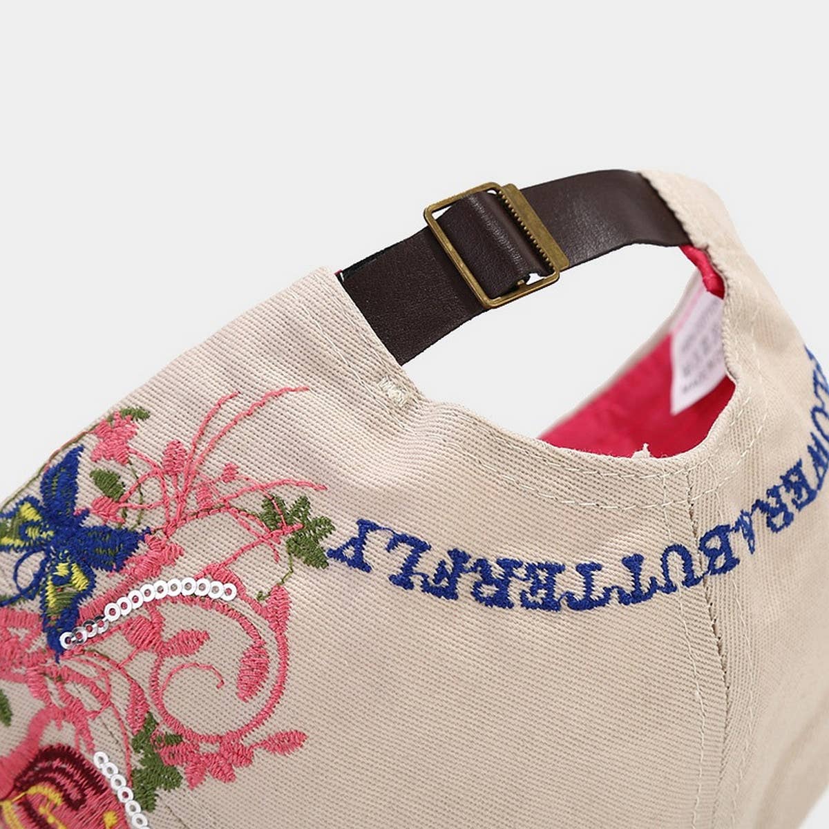 Butterfly Embroidery Baseball Cap, Women’s Sun Hat