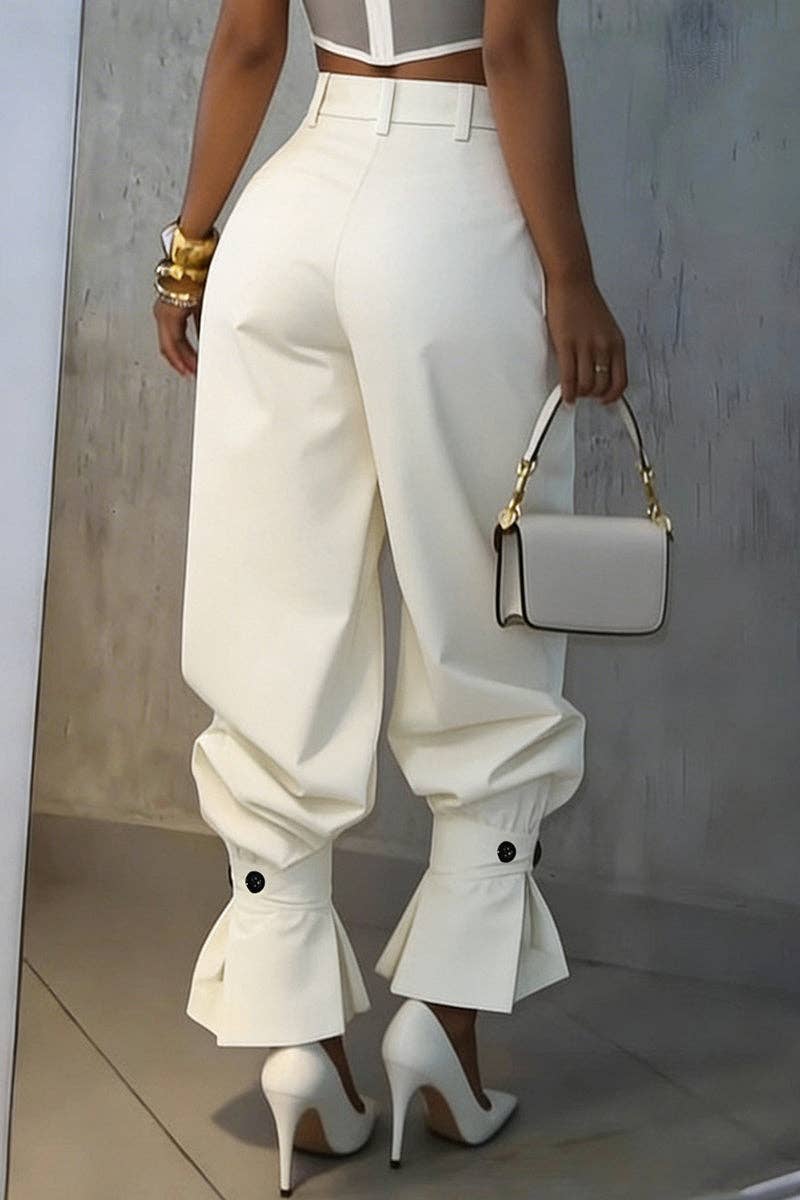High-Waist Pleated Pants