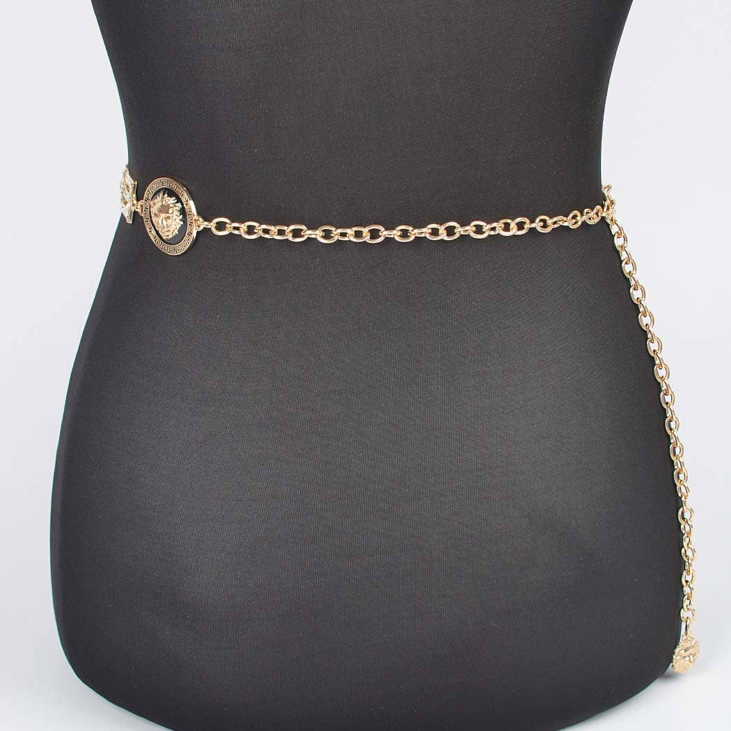 Metal Rhinestone Chain Belt