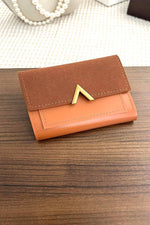 Load image into Gallery viewer, ,.._ SI-26458 Vegan Leather Compact Trifold Wallet
