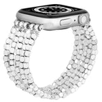 Load image into Gallery viewer, Polished Beaded Stretch Elastic Apple Watch Band
