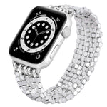 Load image into Gallery viewer, Polished Beaded Stretch Elastic Apple Watch Band
