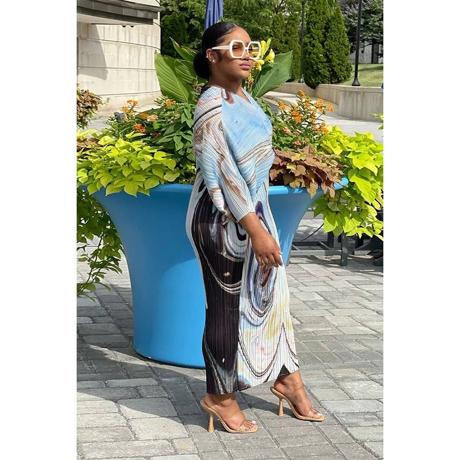 Free Size Multi-Color Midi Dress