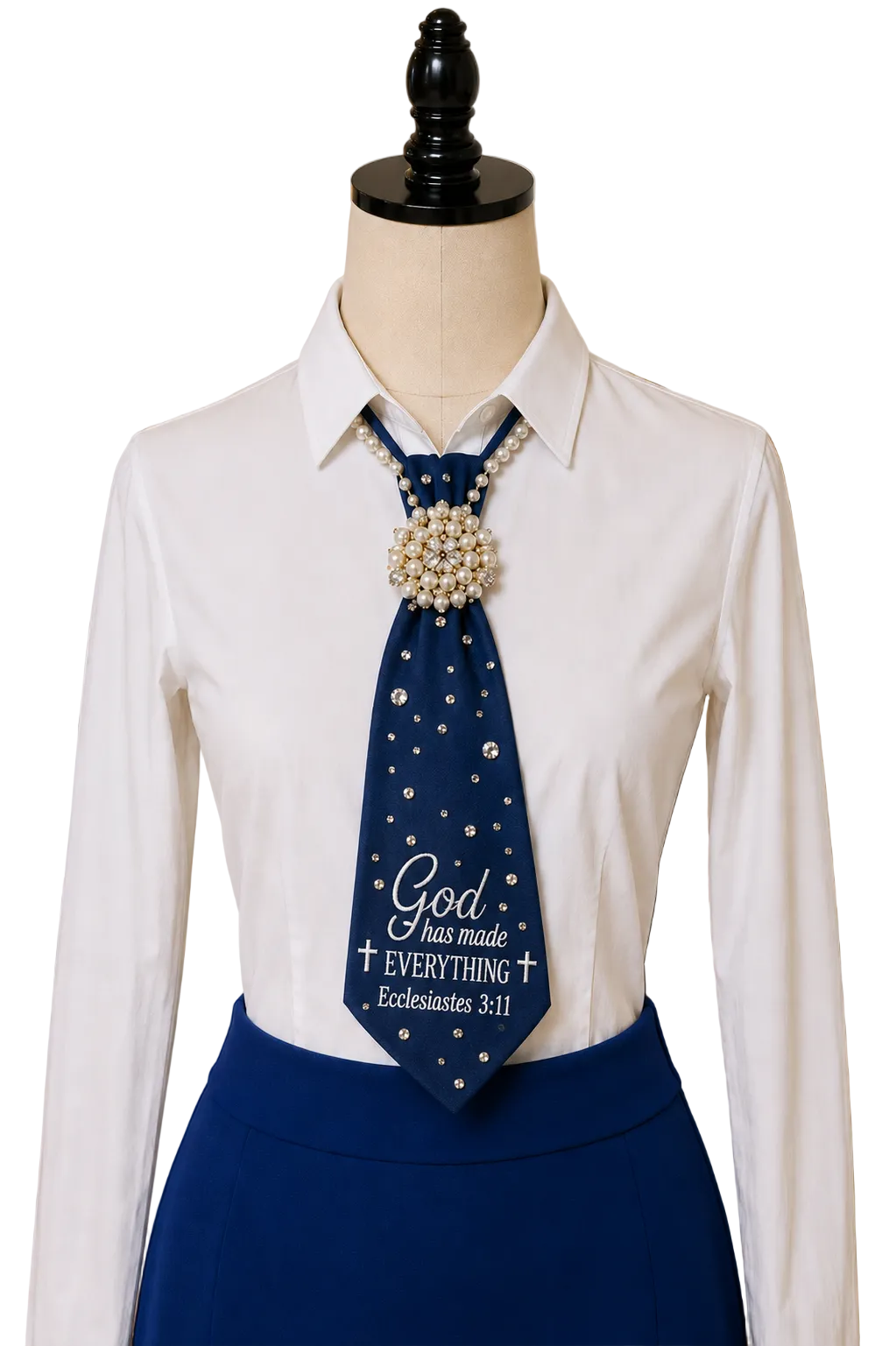 God Has Made Everything Beautiful Pearl Statement Necktie Necklace – Ecclesiastes 3:11