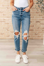 Load image into Gallery viewer, Frankie High Waist Distressed Boyfriend Jeans
