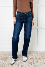 Load image into Gallery viewer, Jacqueline Mid Rise Frayed Hem Straight Leg Jean
