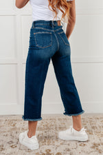 Load image into Gallery viewer, Janice High Rise Button Fly Wide Leg Crop Jeans
